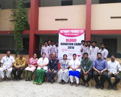 Blood Donation Camp conducted in Bethany ITI , Nedumangadu